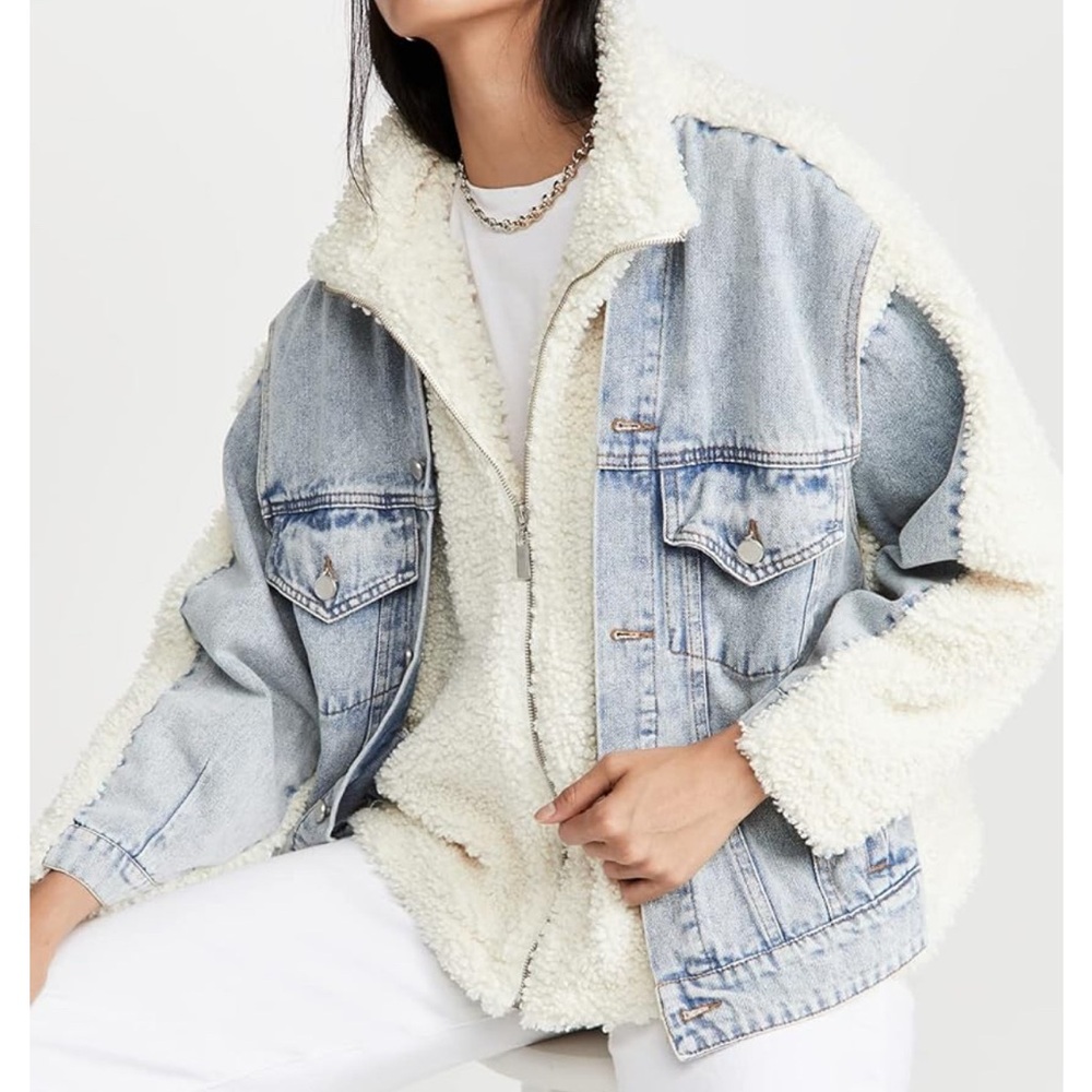 Denim and Sherpa Women's Jacket